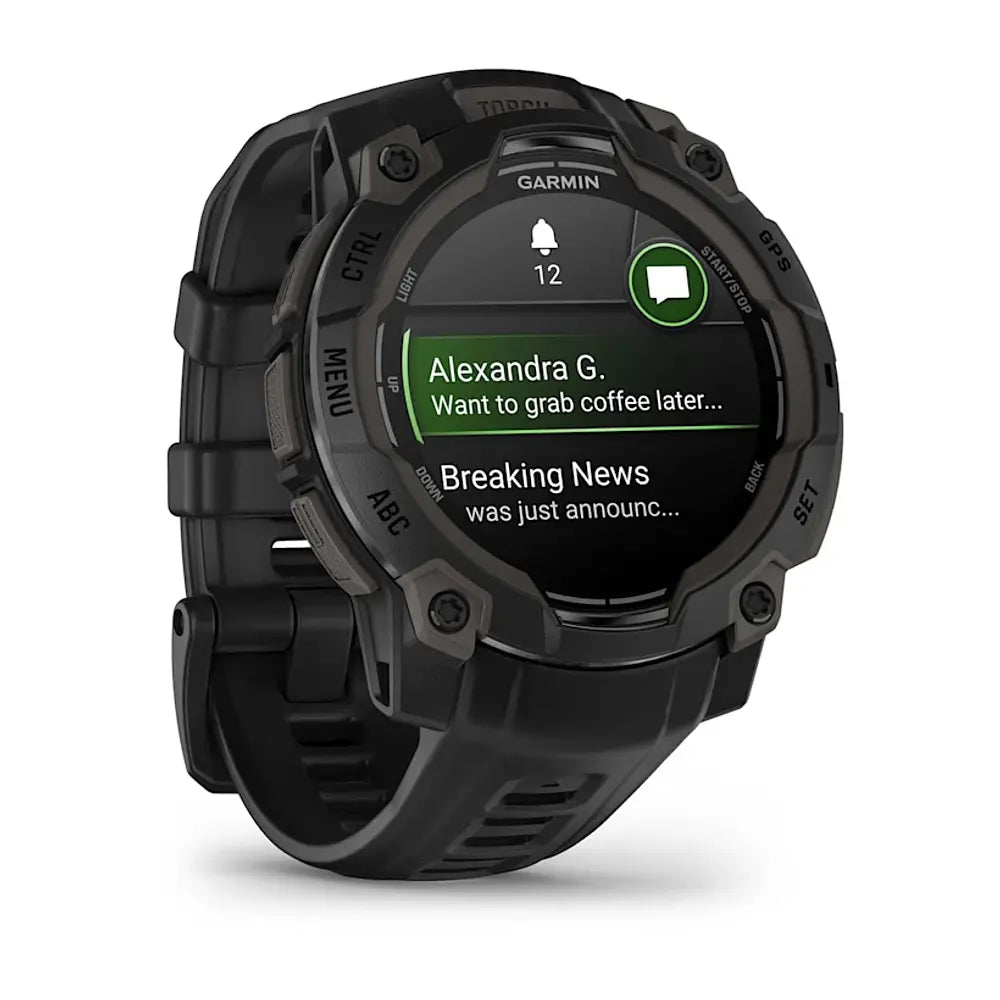 Detalle pantalla AMOLED reloj Garmin Instinct 3